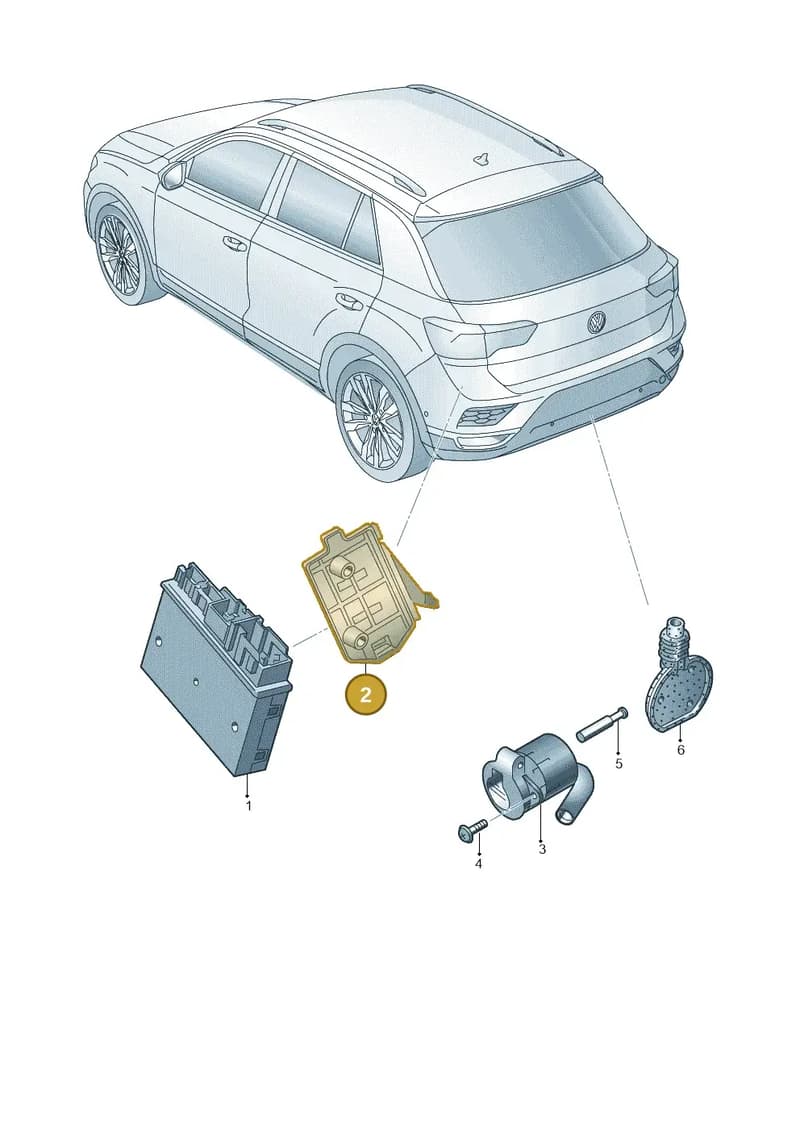 2GA971502 — Volkswagen T-Roc (2017-2025) diagram 813945550, position 2