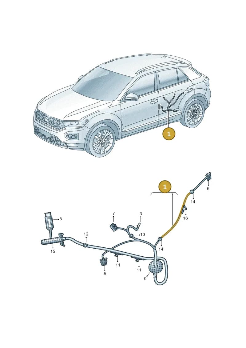 2GA971693K — Volkswagen T-Roc (2017-2025) diagram 813972340, position 1