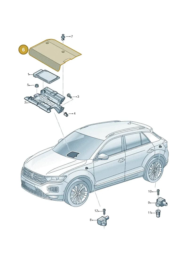 2GA971813 — Volkswagen T-Roc (2017-2025) diagram 813907350, position 6