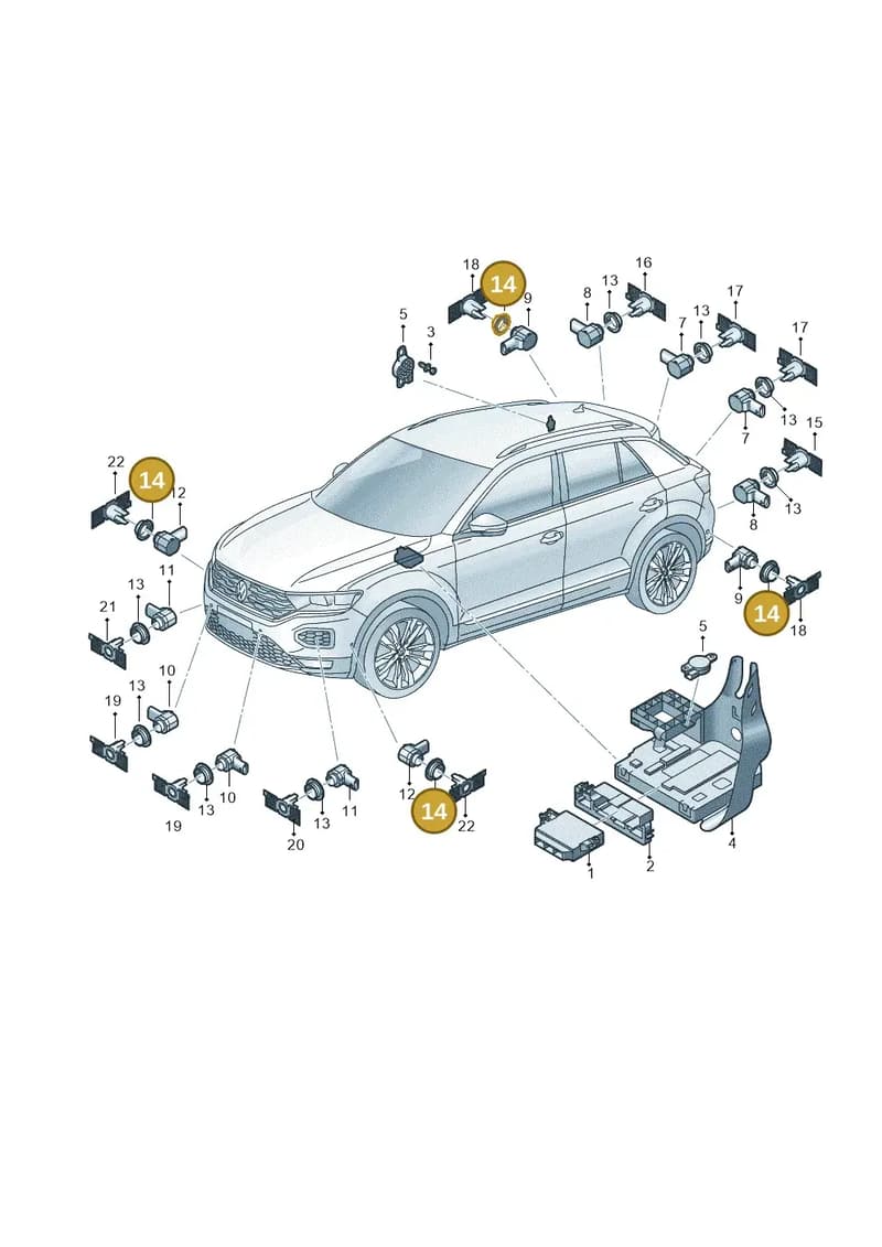 2GA998491E — Volkswagen T-Roc (2017-2025) diagram 813919000, position 14
