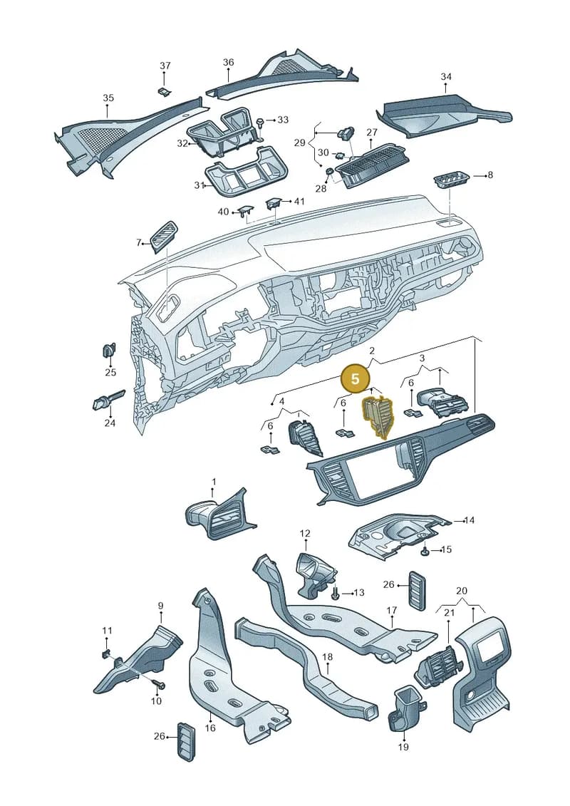 2GB819728ICX — Volkswagen T-Roc Cabriolet (2019-2025) diagram 813819300, position 5