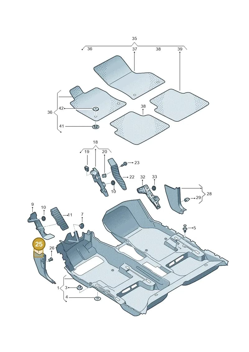 2GB863483A82V — Volkswagen T-Roc (2017-2025) diagram 813863000, position 25