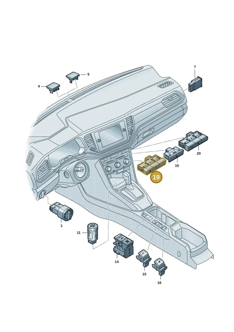 2GB927137BWHS — Volkswagen T-Roc Cabriolet (2019-2025) diagram 2gk941050, position 19