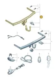 2GC092150A Volkswagen Towbar Removable