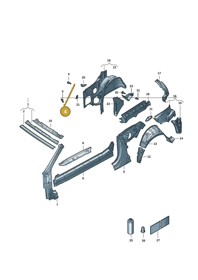 2GC801337 — Volkswagen T-Roc Cabriolet (2019-2025) diagram 2gk809000, position 4