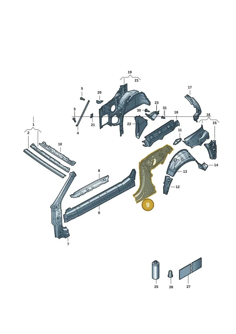 2GC809220B — Volkswagen T-Roc Cabriolet (2019-2025) diagram 2gk809000, position 9