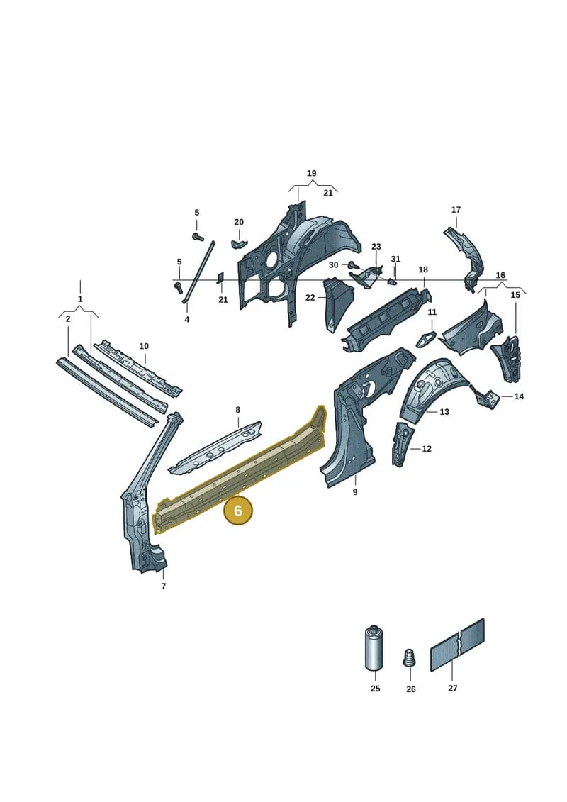 2GC809378 — Volkswagen T-Roc Cabriolet (2019-2025) diagram 2gk809000, position 6