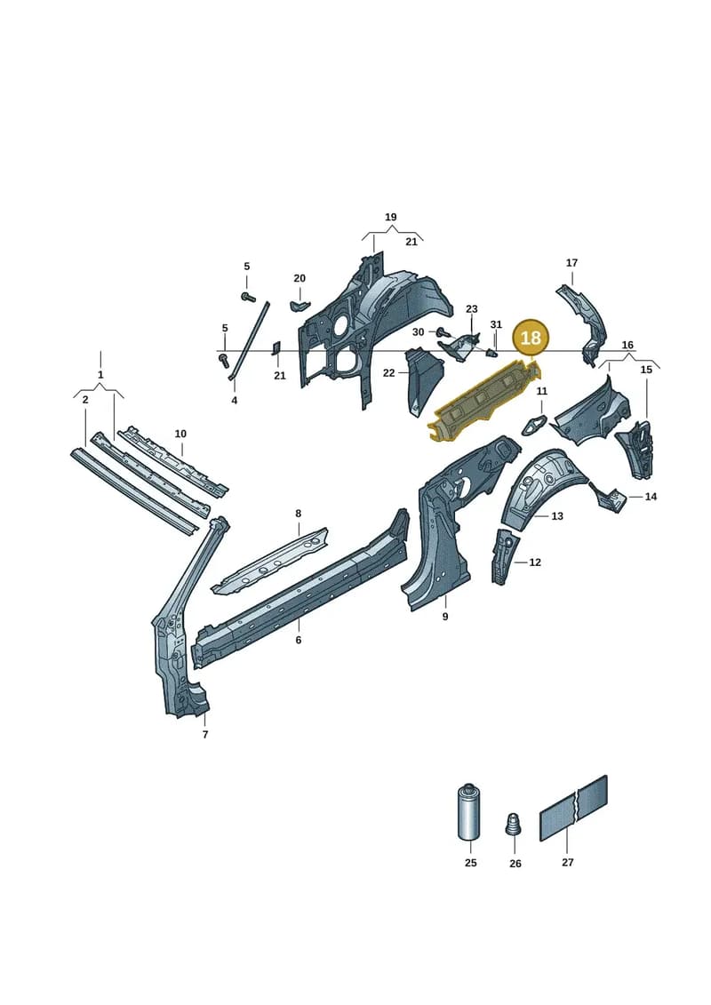 2GC809781 — Volkswagen T-Roc Cabriolet (2019-2025) diagram 2gk809000, position 18