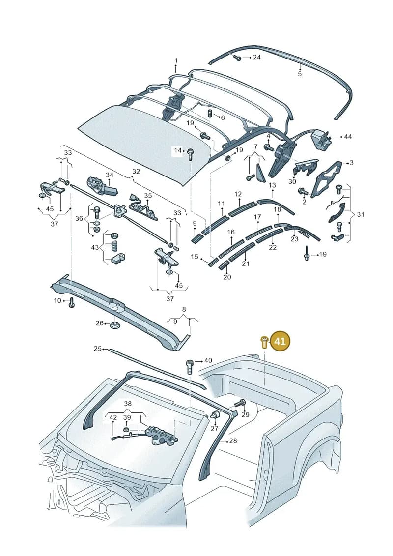2GC813600 — Volkswagen T-Roc Cabriolet (2019-2025) diagram 718871100, position 41