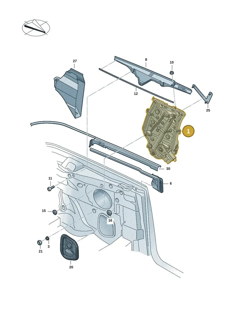 2GC839461C — Volkswagen T-Roc Cabriolet (2019-2025) diagram 2gk839500, position 1