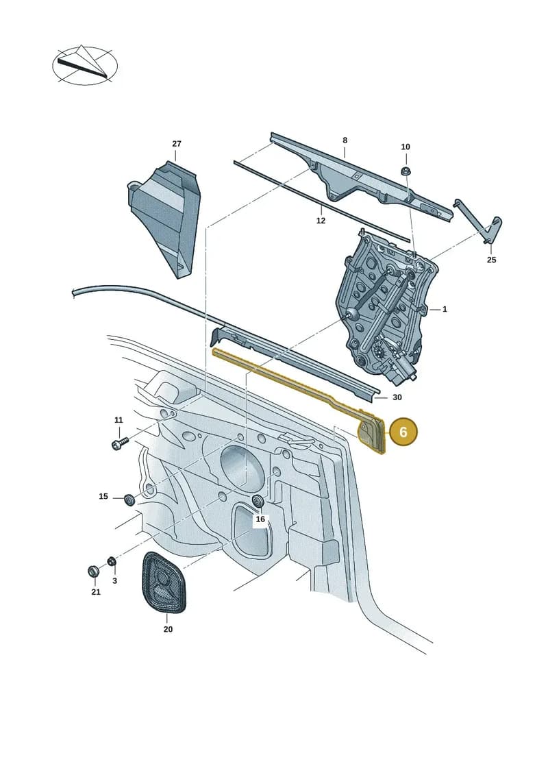 2GC839479B5AP — Volkswagen T-Roc Cabriolet (2019-2025) diagram 2gk839500, position 6