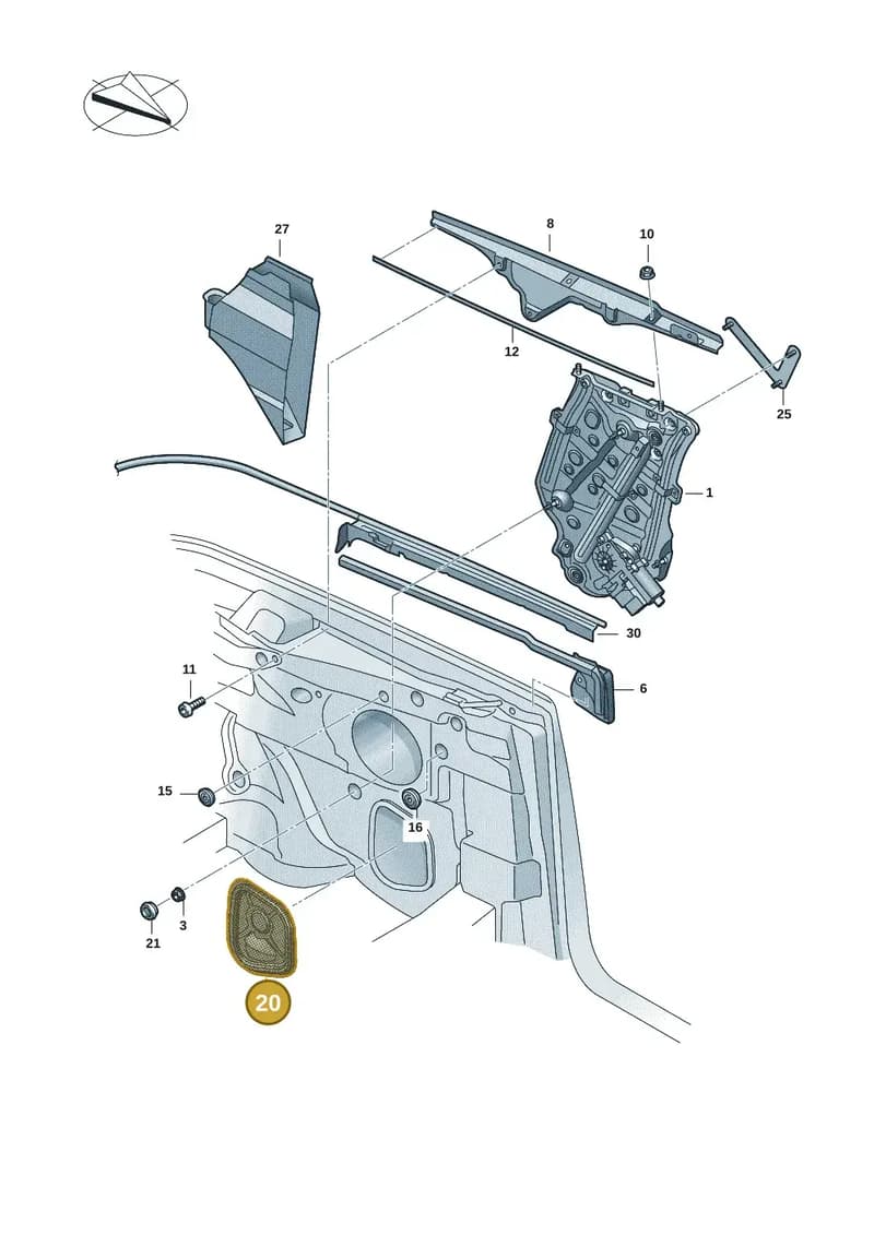2GC839916A — Volkswagen T-Roc Cabriolet (2019-2025) diagram 2gk839500, position 20