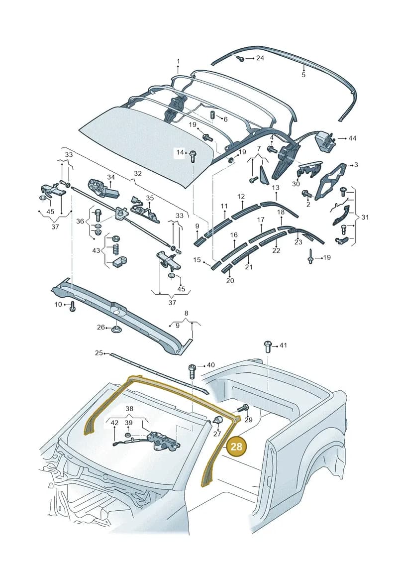 2GC871465D — Volkswagen T-Roc Cabriolet (2019-2025) diagram 718871100, position 28