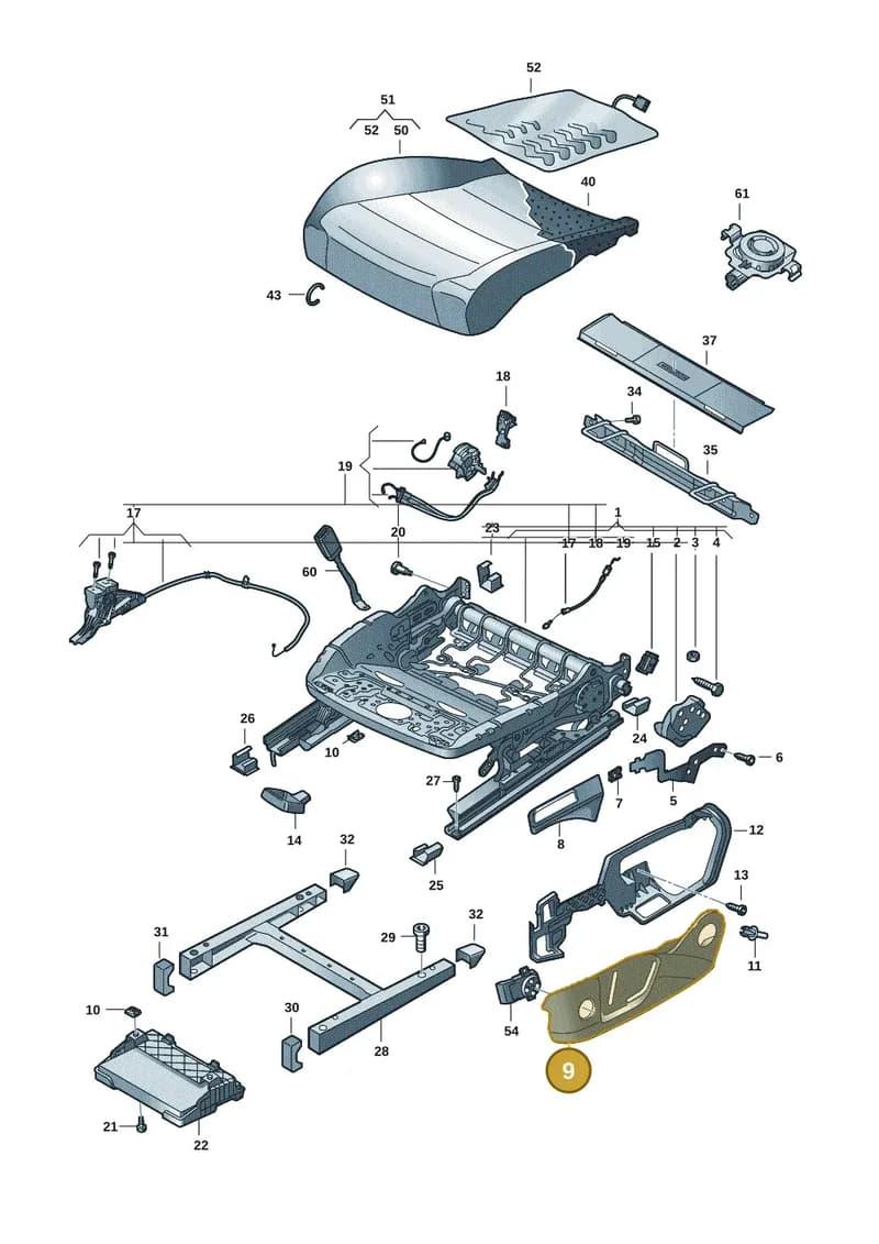 2GC881313A82V — Volkswagen T-Roc Cabriolet (2019-2025) diagram 2gk881000, position 9