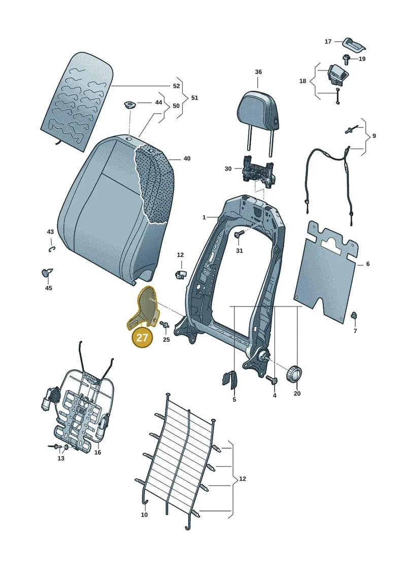 2GC88132782V — Volkswagen T-Roc Cabriolet (2019-2025) diagram 2gk881500, position 27