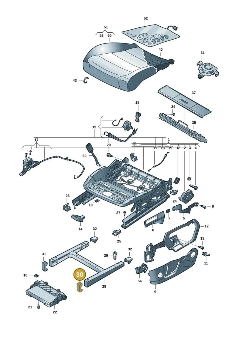 2GC88179182V — Volkswagen T-Roc Cabriolet (2019-2025) diagram 2gk881000, position 30