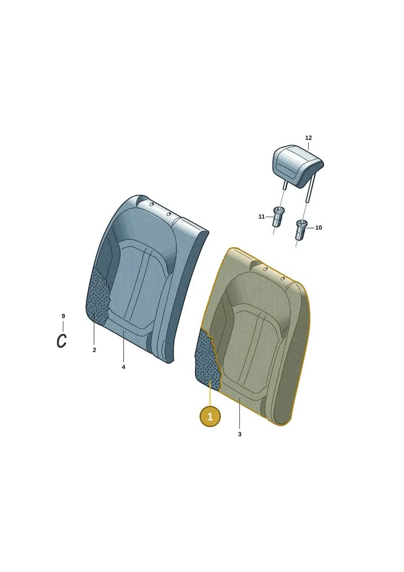 2GC885775A — Volkswagen T-Roc Cabriolet (2019-2025) diagram 2gk885800, position 1