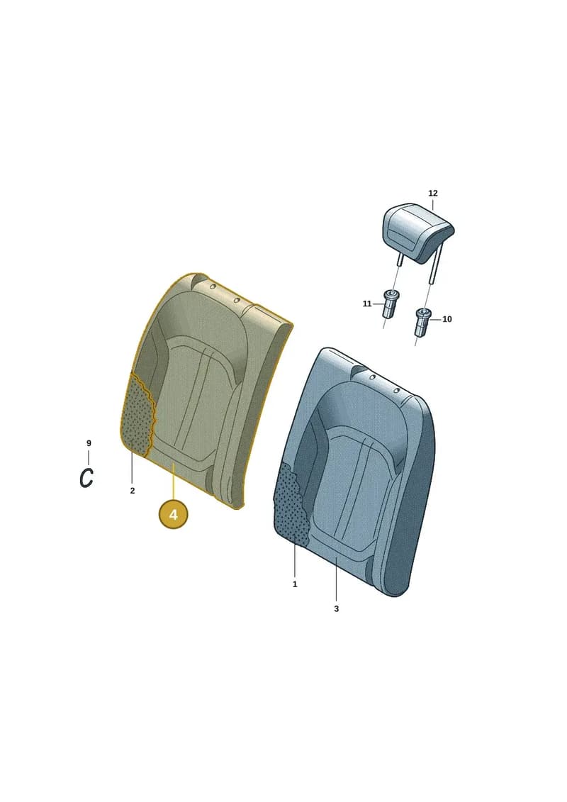 2GC885806KKIO — Volkswagen T-Roc Cabriolet (2019-2025) diagram 2gk885800, position 4