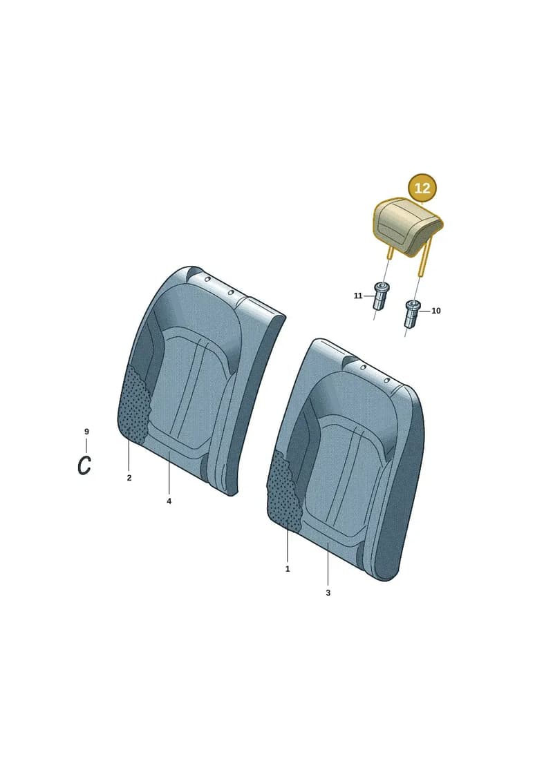 2GC885901SDDW — Volkswagen T-Roc Cabriolet (2019-2025) diagram 2gk885800, position 12