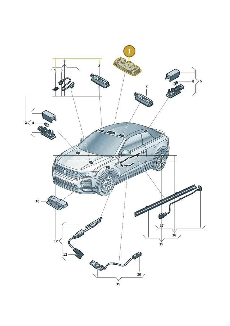 2GC947135D6PS — Volkswagen T-Roc Cabriolet (2019-2025) diagram 2gk947000, position 1