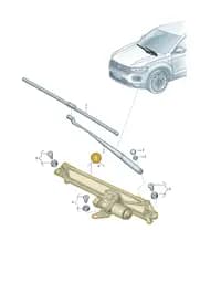 2GC955023A Volkswagen Window Wiper Mounting with Wiper Motor