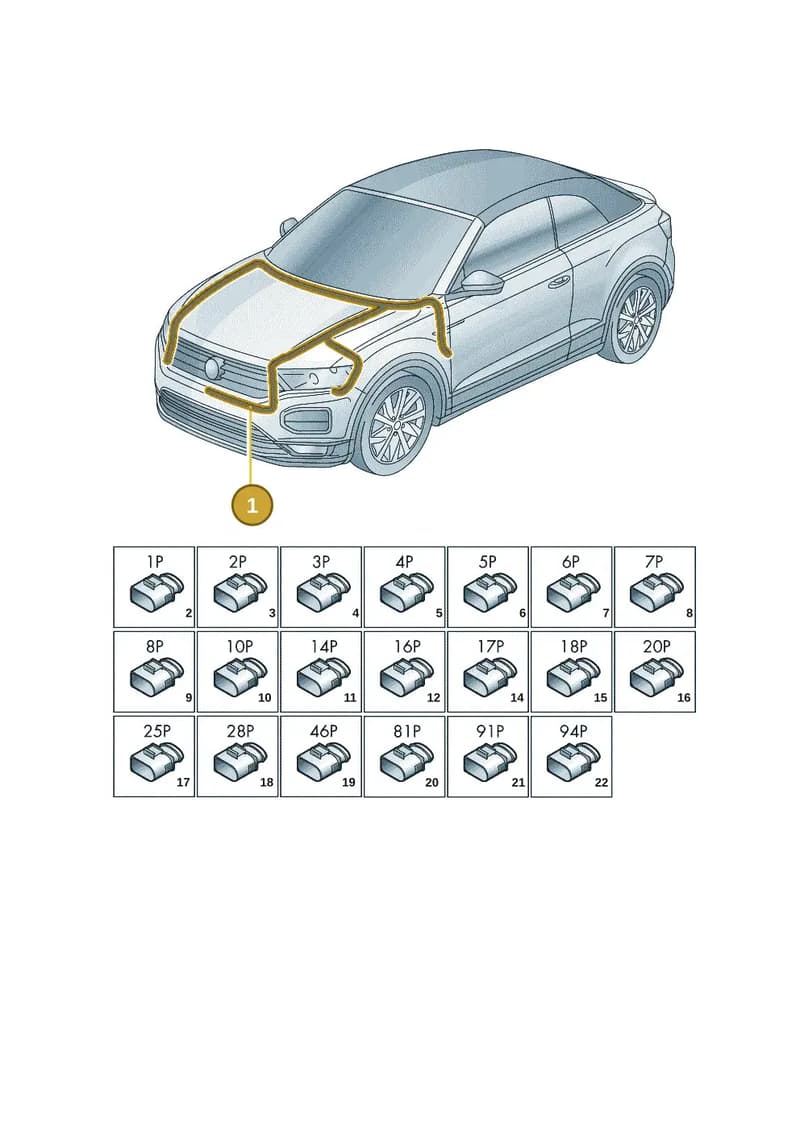 2GC971002 — Volkswagen T-Roc Cabriolet (2019-2025) diagram 2gk971080, position 1