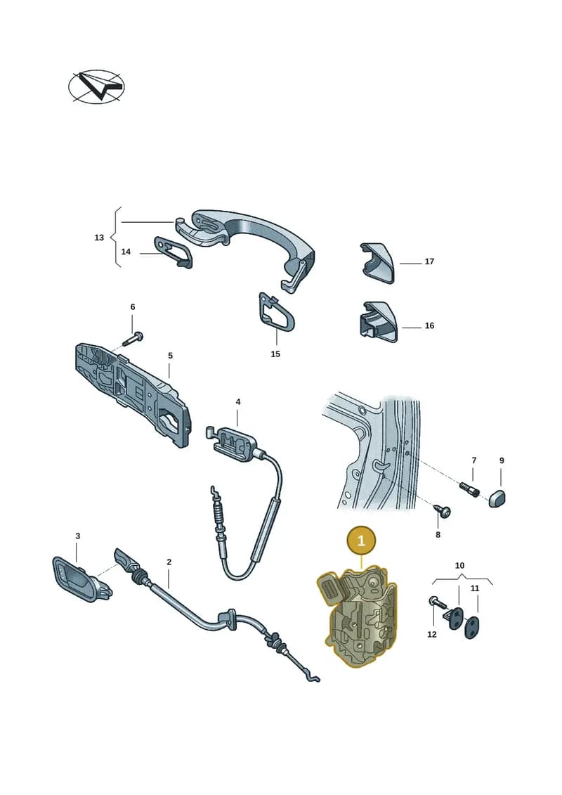 2GJ837015A — Volkswagen Polo Track (2023-) diagram 67b837010, position 1