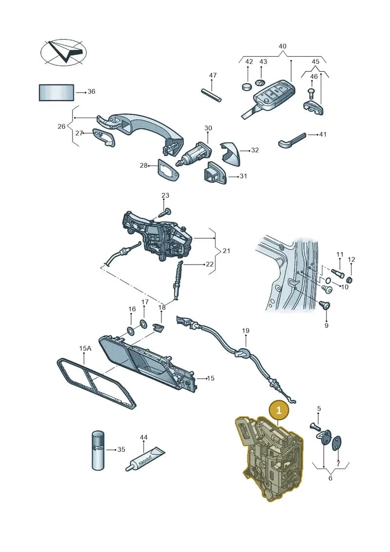 2GJ837015A — Volkswagen Tiguan (2017-) diagram 833837000, position 1