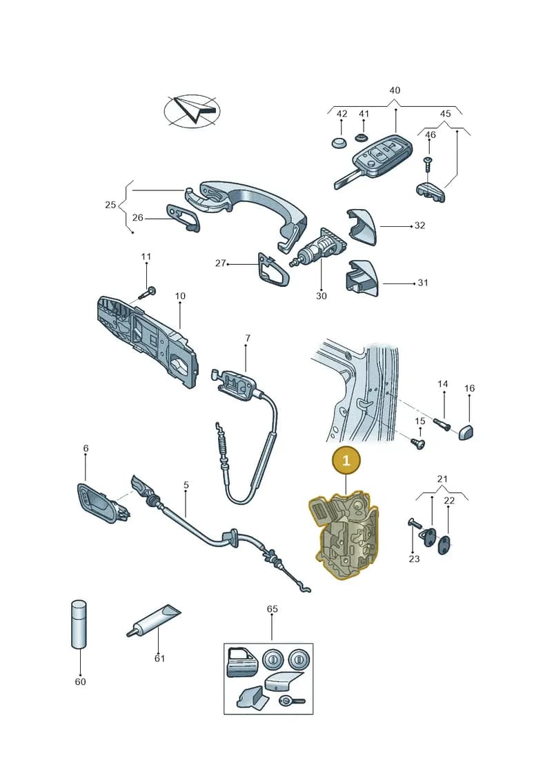 2GJ837016A — Volkswagen GOLF             "ZA." (2005-2007) diagram 602837000, position 1