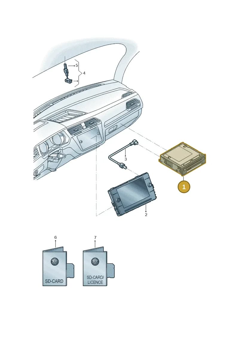 2GM035878A — Volkswagen Tiguan (2017-) diagram 833035010, position 1