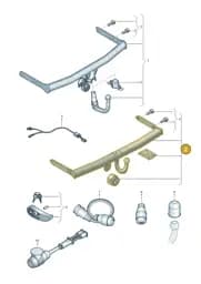 2GM092135 Volkswagen Mounting for Trailer Coupling Ball