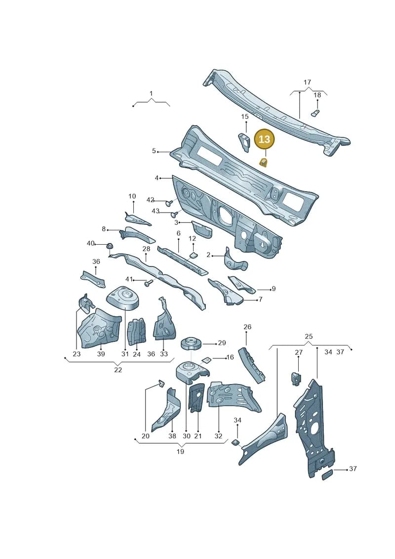 2GM805327 — Volkswagen T-Cross (2019-2024) diagram 579805500, position 13