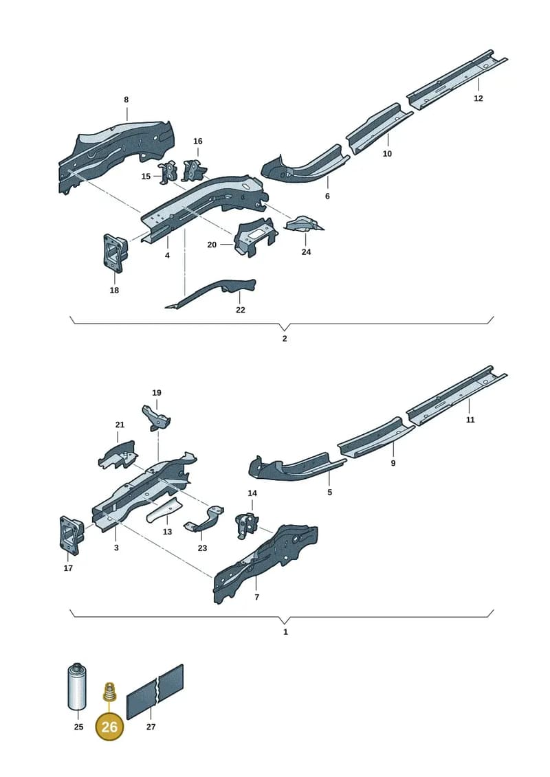 2GM805327 — Volkswagen Taigun 1.0 (2021-) diagram 62t803000, position 26