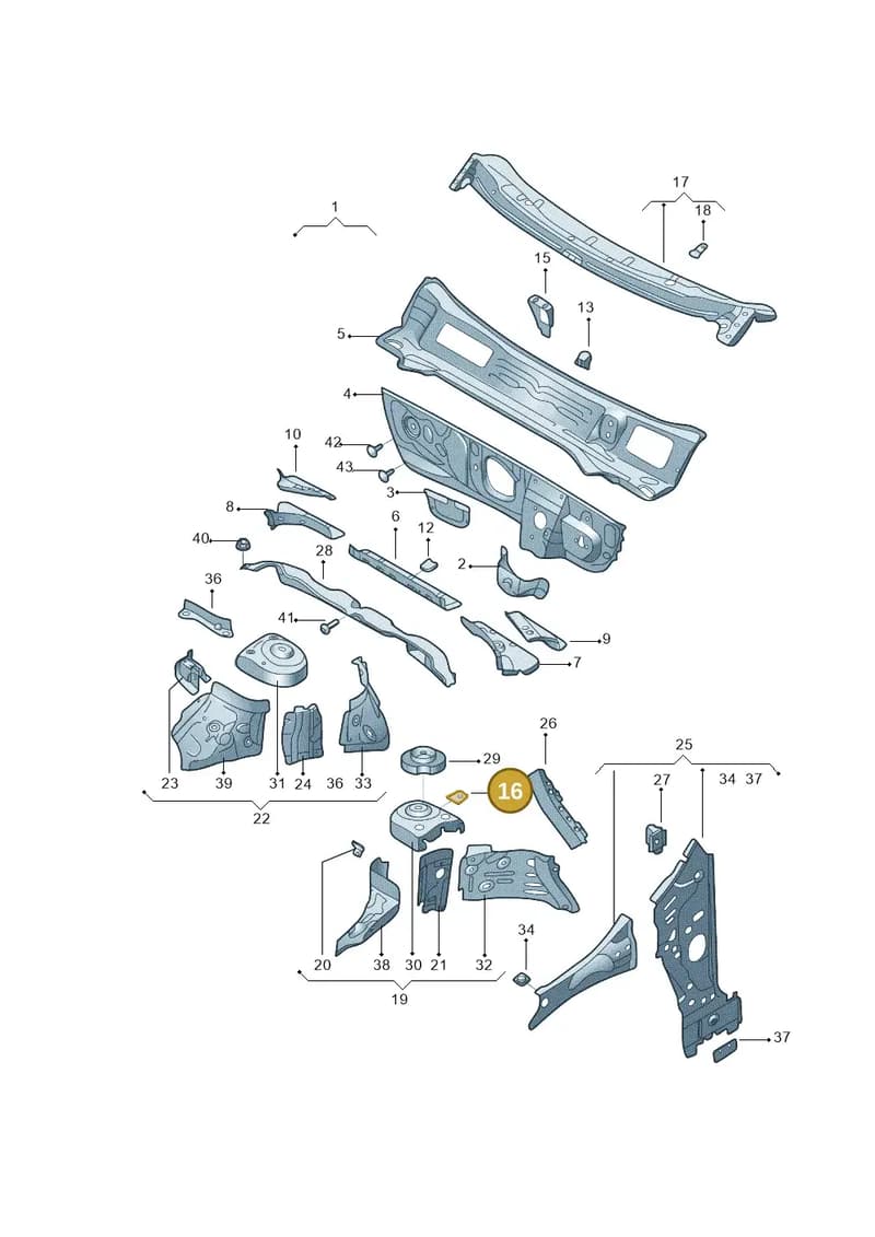 2GM805887 — Volkswagen T-Cross (2019-2024) diagram 579805500, position 16