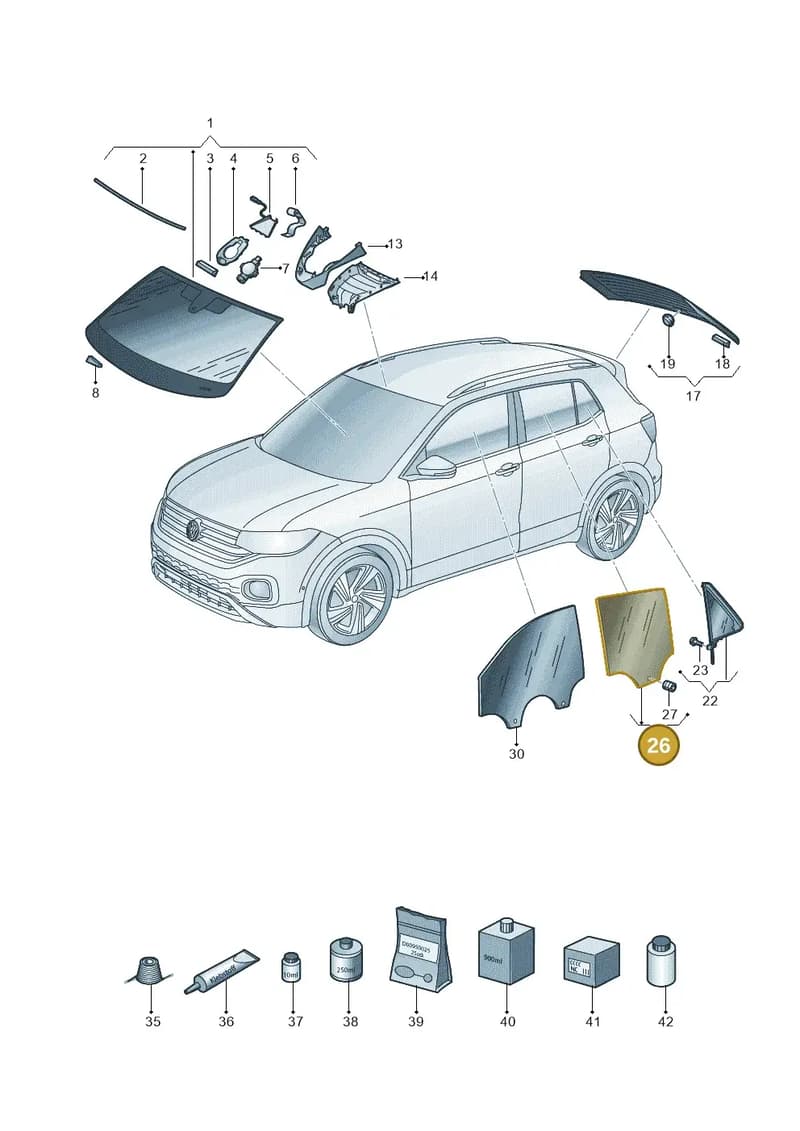 2GM845025 — Volkswagen T-Cross (2018-2025) diagram 587845000, position 26