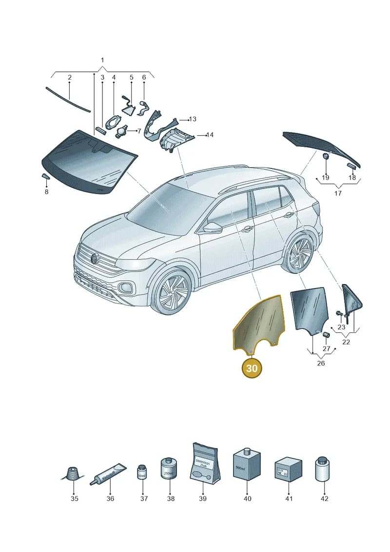 2GM845202 — Volkswagen T-Cross (2018-2025) diagram 587845000, position 30