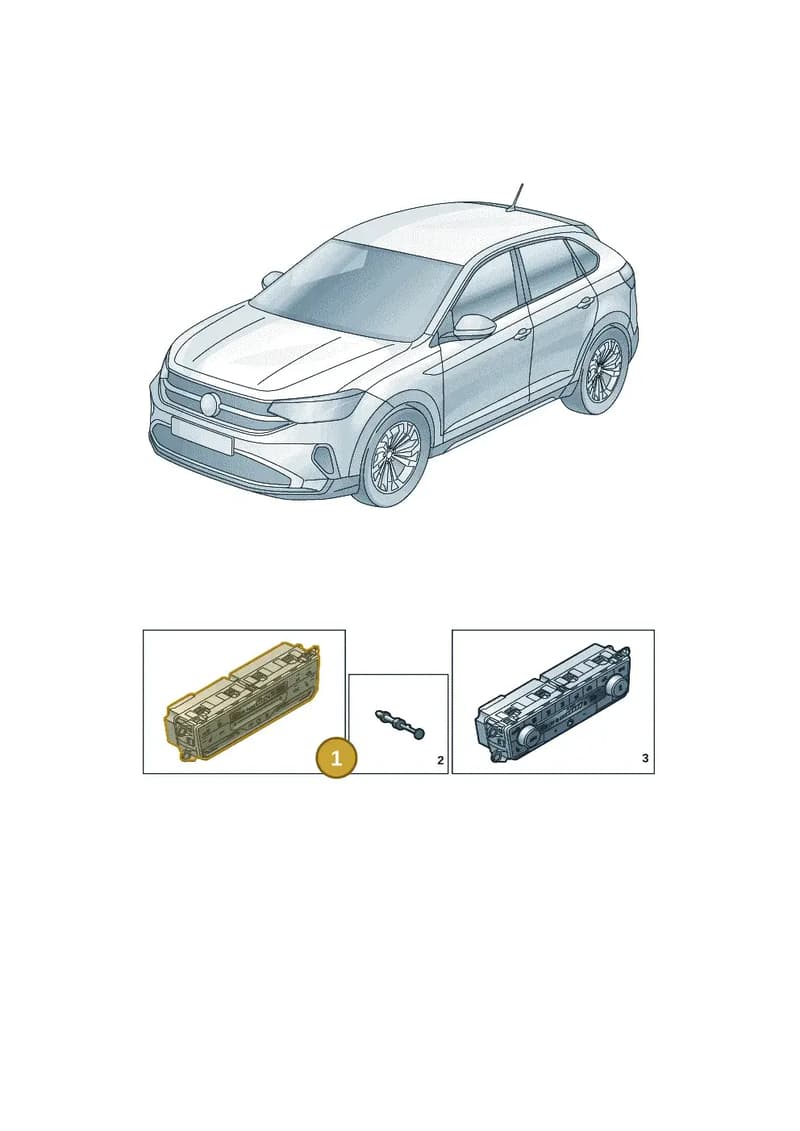 2GM907044BXBT — Volkswagen Taigo (2021-2024) diagram 2f0941550, position 1