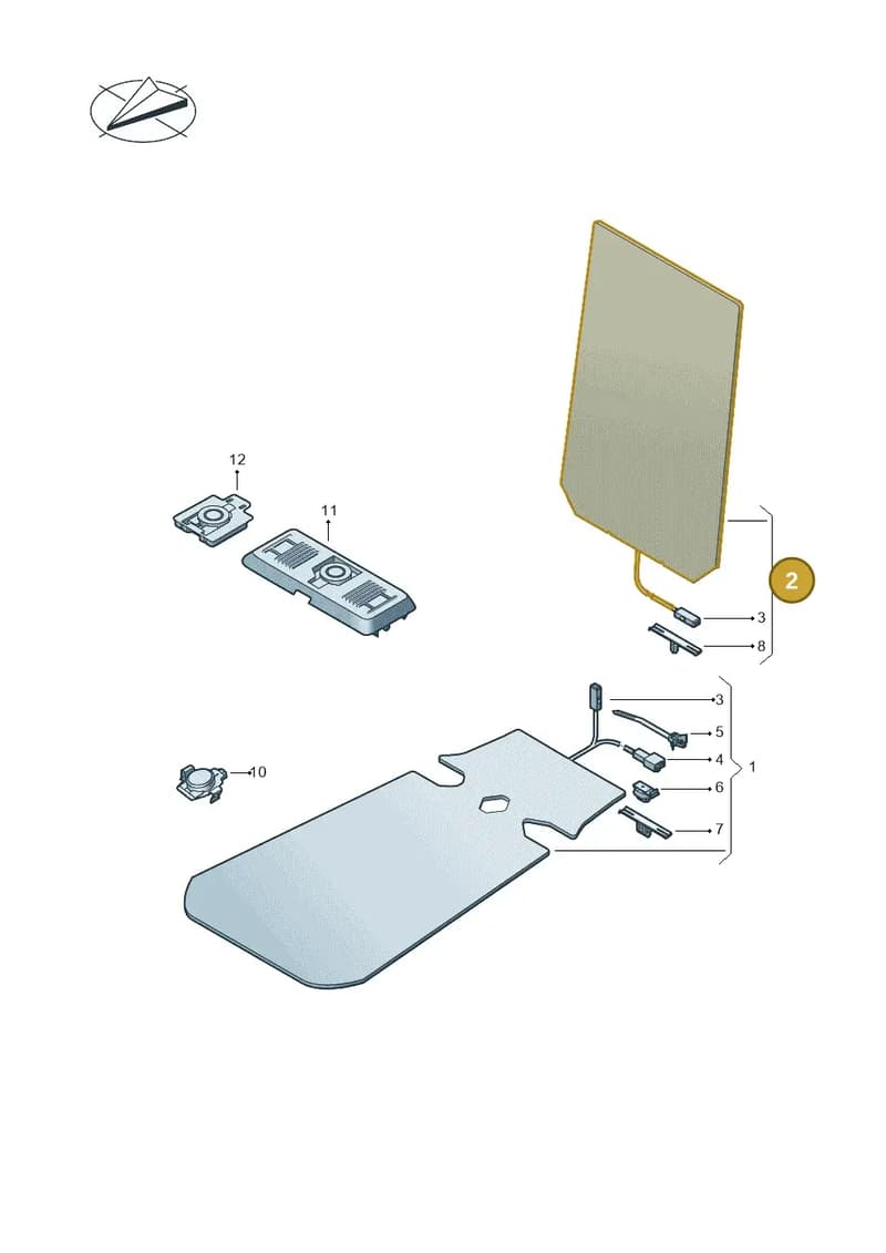 2GM963557A — Volkswagen T-Cross (2018-2025) diagram 587963000, position 2
