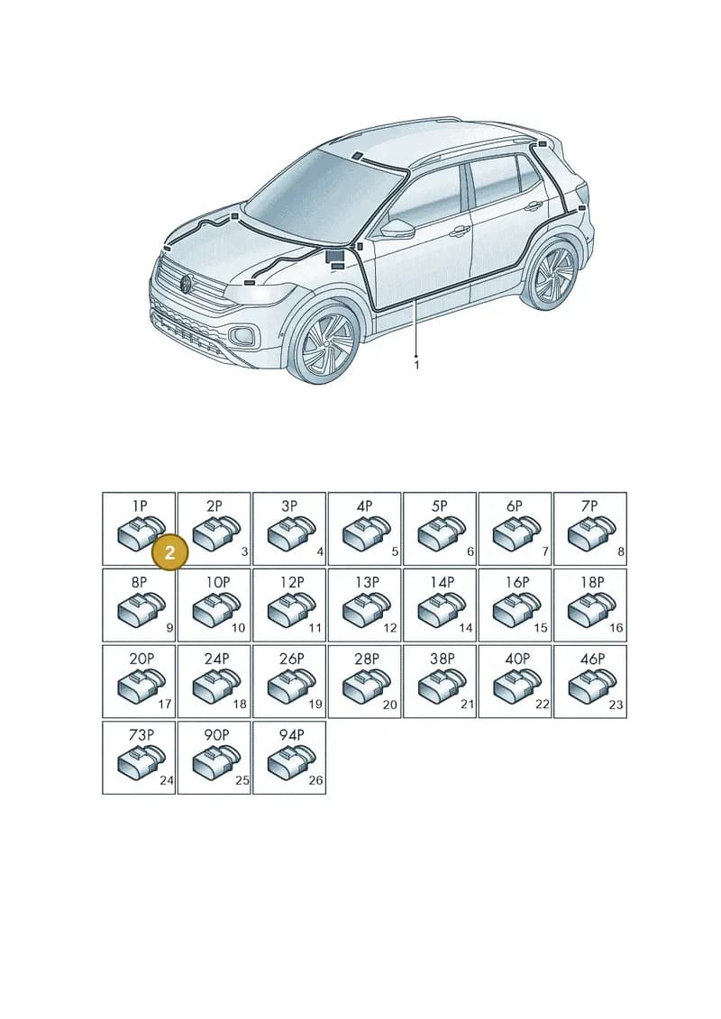 2GM971615 — Volkswagen T-Cross (2018-2025) diagram 587971080, position 2