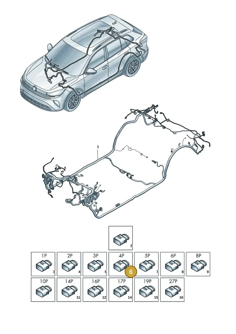2GM971845B — Volkswagen Tiguan (2023-2025) diagram 57x972000, position 6