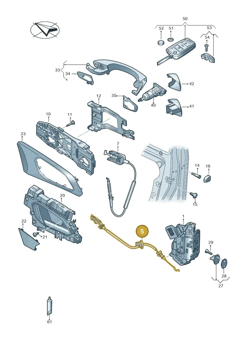 2GM972296 — Volkswagen T-Cross (2018-2025) diagram 587837000, position 5