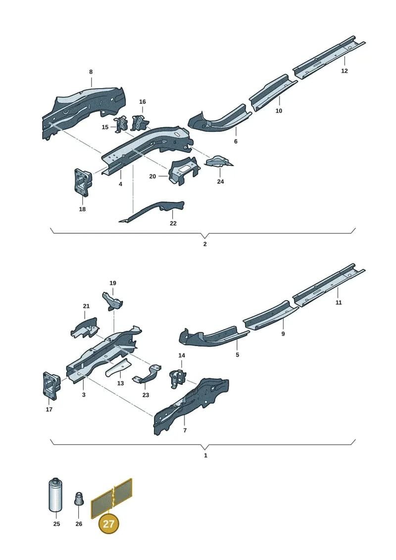 2GN805887 — Volkswagen Taigun 1.0 (2021-) diagram 62t803000, position 27