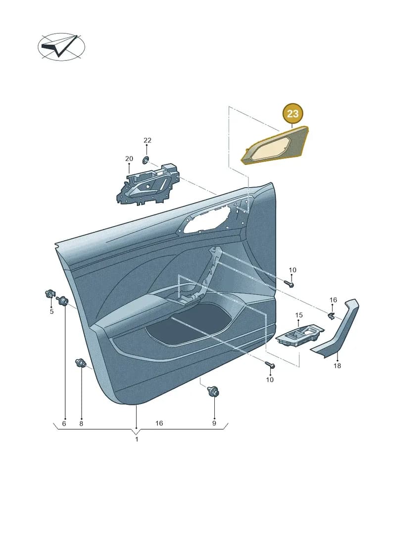 2GN8670623LW — Volkswagen T-Cross (2018-2025) diagram 587867000, position 23