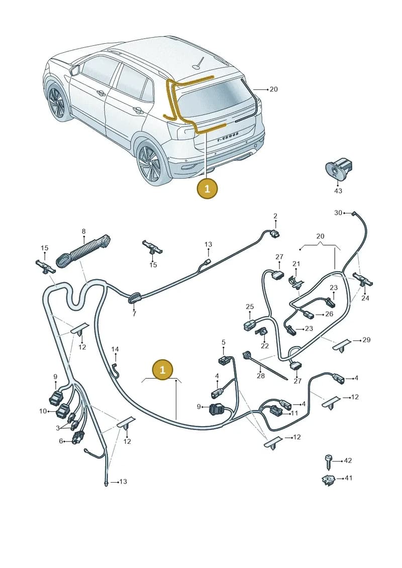 2GN971147L — Volkswagen T-Cross (2018-2025) diagram 587972050, position 1