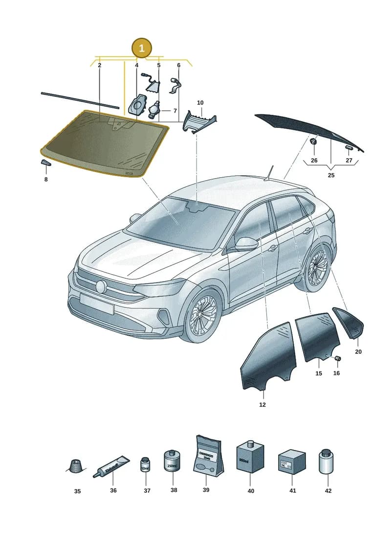 2GS845011BNNVB — Volkswagen Taigo (2021-2024) diagram 2f0845000, position 1