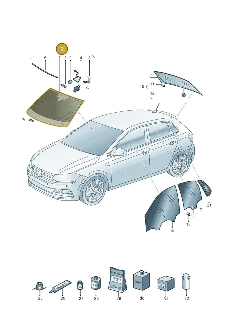 2GS845011BRNVB — Volkswagen Polo (2017-2025) diagram 837845000, position 1