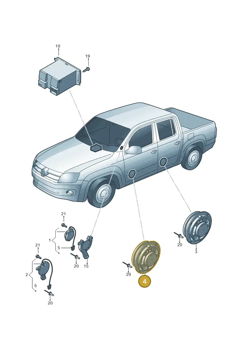 2H0035453A — Volkswagen Amarok twin cab (2012-2016) diagram 683035350, position 4