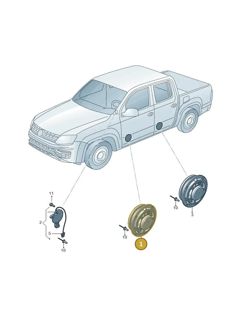 2H0035453A — Volkswagen Amarok (2022-) diagram 894035350, position 1