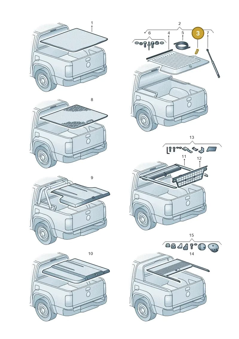 2H0071830 — Volkswagen Amarok (2016-2022) diagram 894071055, position 3