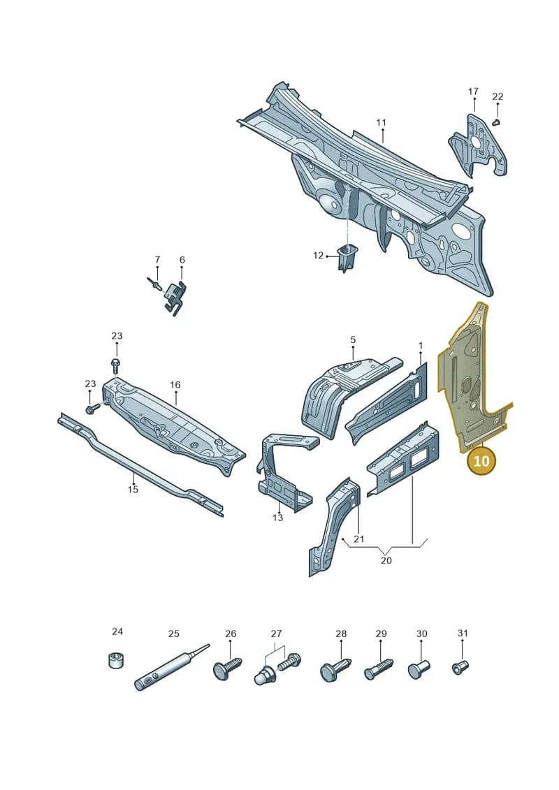 2H0805191B — Volkswagen Amarok (2022-) diagram 894805000, position 10